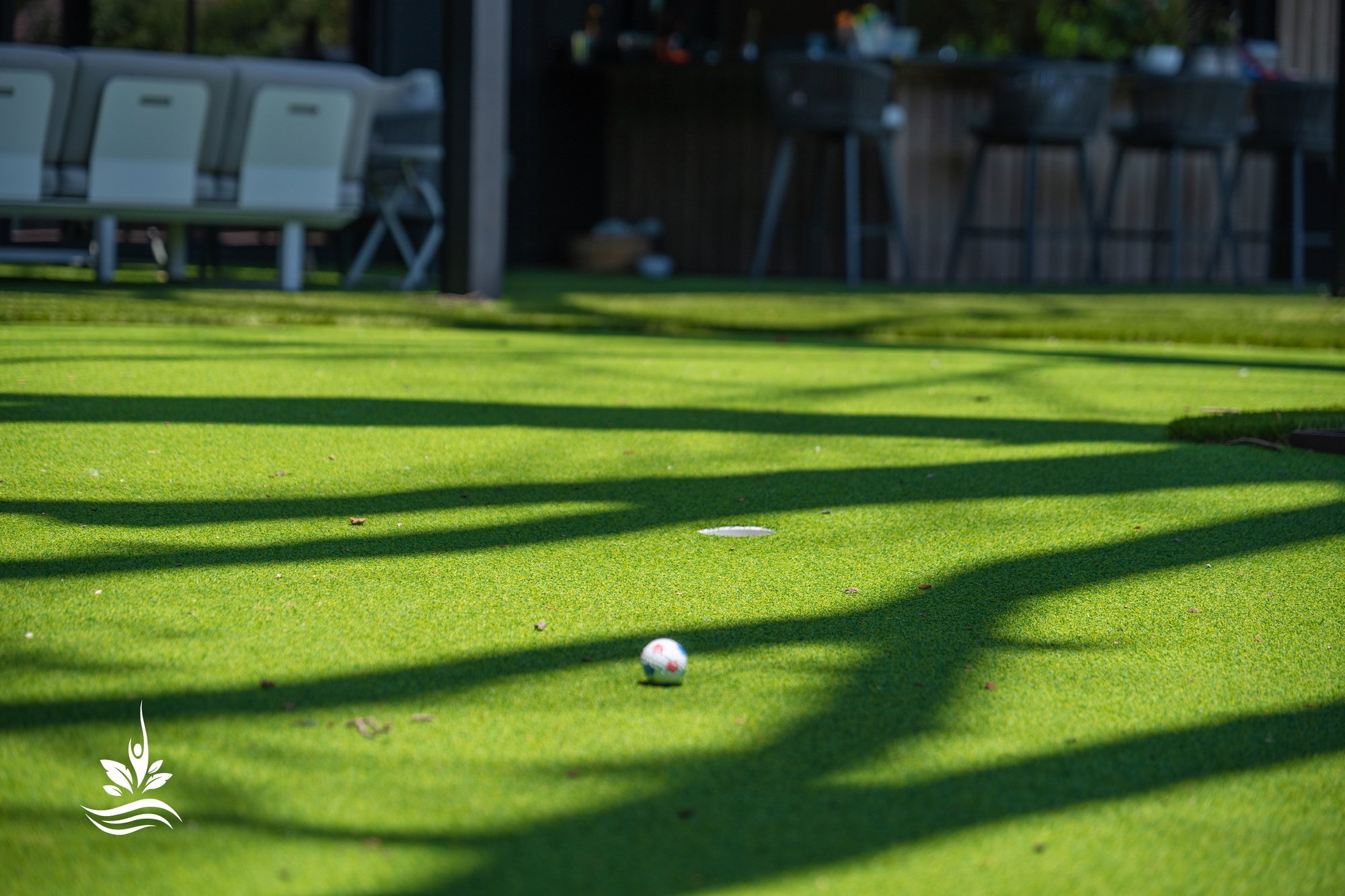 Golf ball backyard putting green